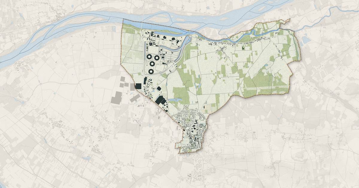 Portrait cartographique de Avoine : relief, eau, forêts, bâti et voies, calculés à partir des données de l'IGN