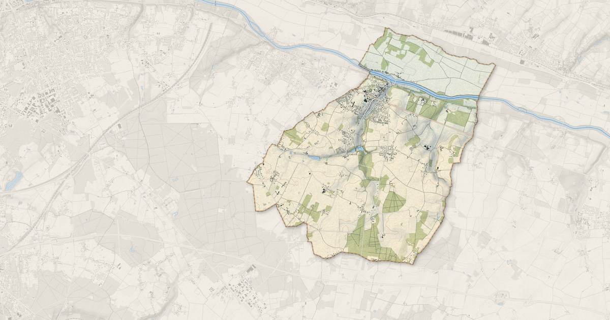 Portrait cartographique de Azay-sur-Cher : relief, eau, forêts, bâti et voies, calculés à partir des données de l'IGN