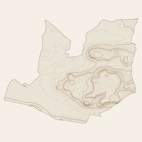 Beaumont-en-Véron : courbes de niveau