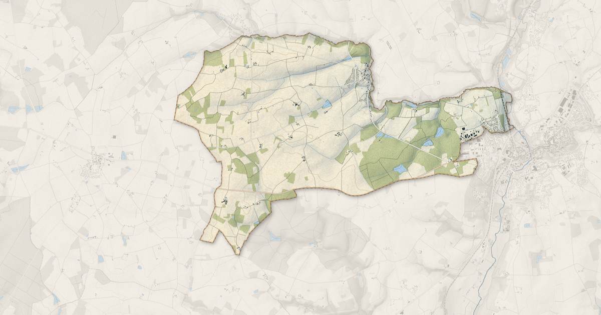 Portrait cartographique de Le Boulay : relief, eau, forêts, bâti et voies, calculés à partir des données de l'IGN