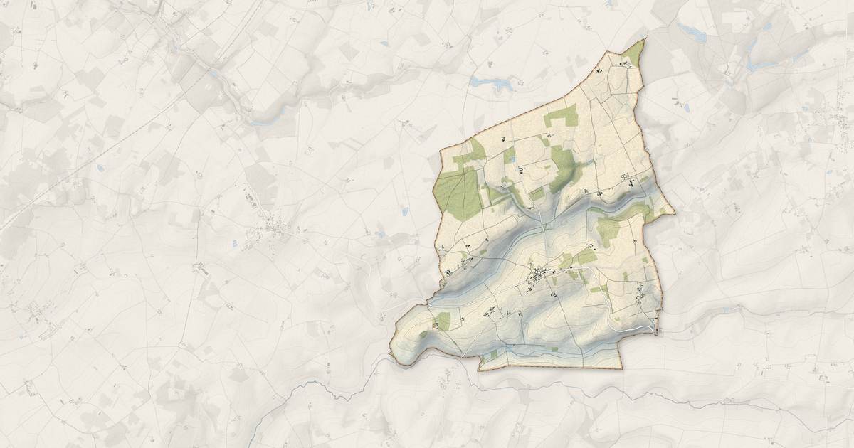 Portrait cartographique de Bournan : relief, eau, forêts, bâti et voies, calculés à partir des données de l'IGN