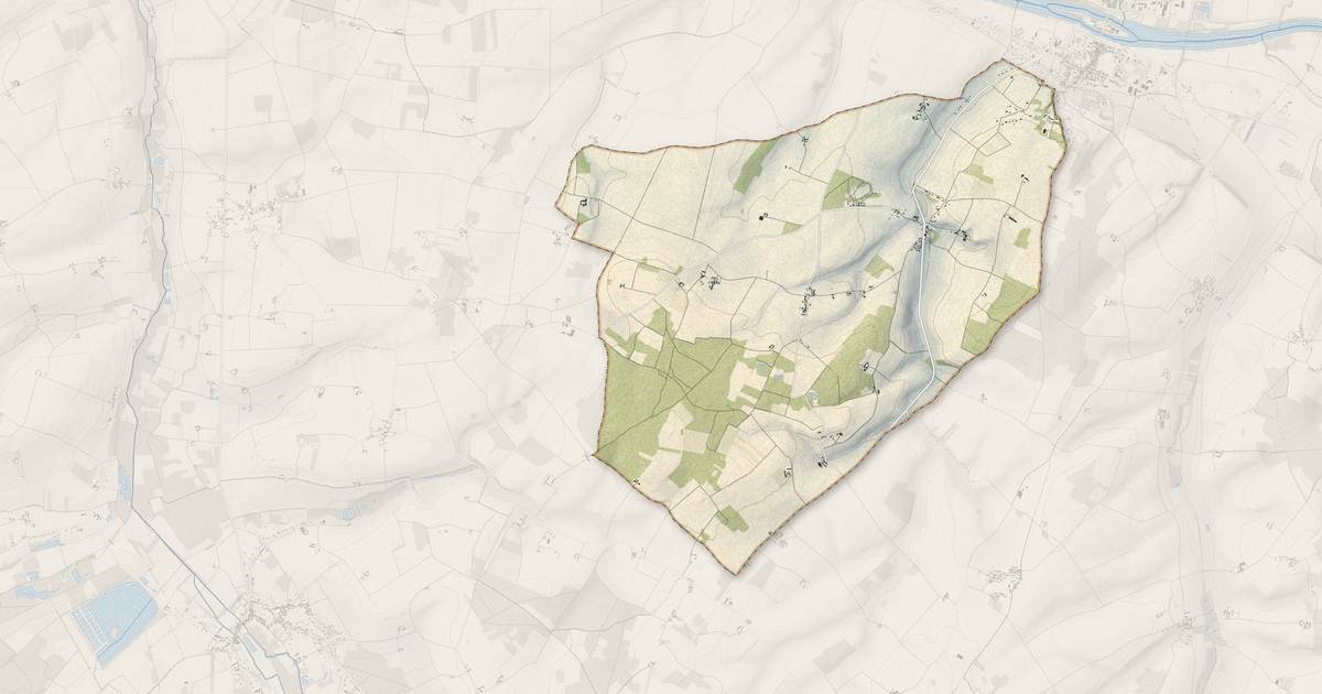 Portrait cartographique de Brizay : relief, eau, forêts, bâti et voies, calculés à partir des données de l'IGN