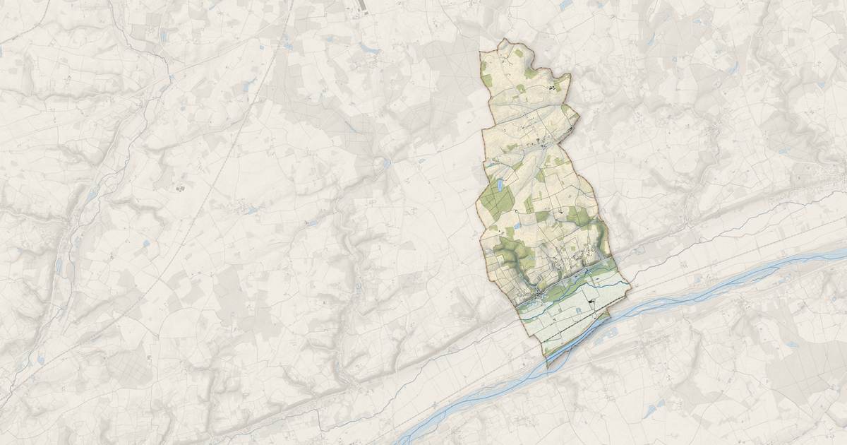 Portrait cartographique de Cangey : relief, eau, forêts, bâti et voies, calculés à partir des données de l'IGN
