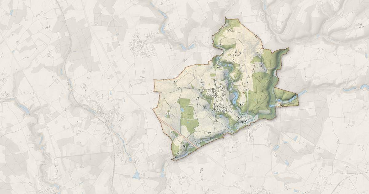 Portrait cartographique de Cerelles : relief, eau, forêts, bâti et voies, calculés à partir des données de l'IGN