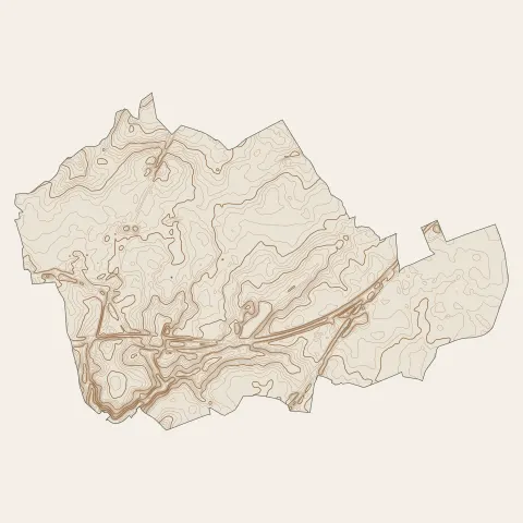 Chambray-lès-Tours : courbes de niveau