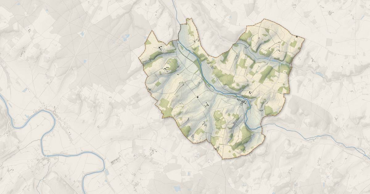 Portrait cartographique de Chaumussay : relief, eau, forêts, bâti et voies, calculés à partir des données de l'IGN