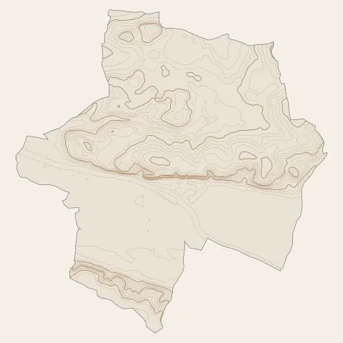Chinon : courbes de niveau