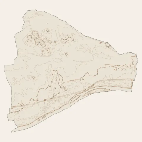 Chouzé-sur-Loire : courbes de niveau
