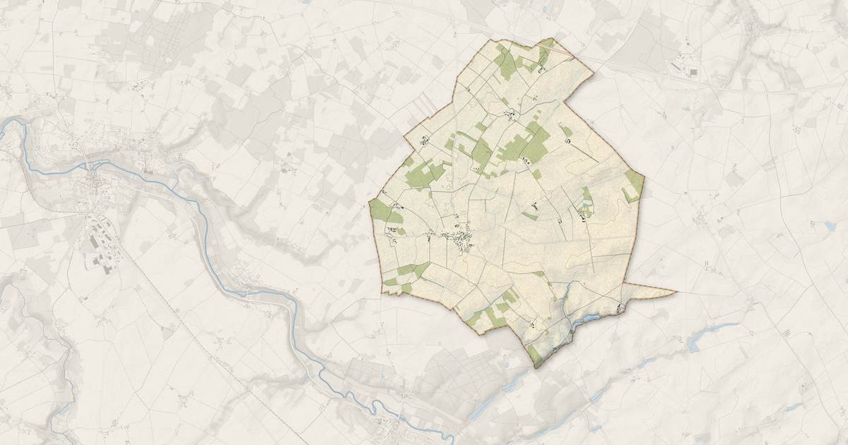 Portrait cartographique de Cigogné : relief, eau, forêts, bâti et voies, calculés à partir des données de l'IGN