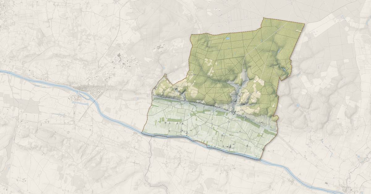 Portrait cartographique de Cravant-les-Côteaux : relief, eau, forêts, bâti et voies, calculés à partir des données de l'IGN