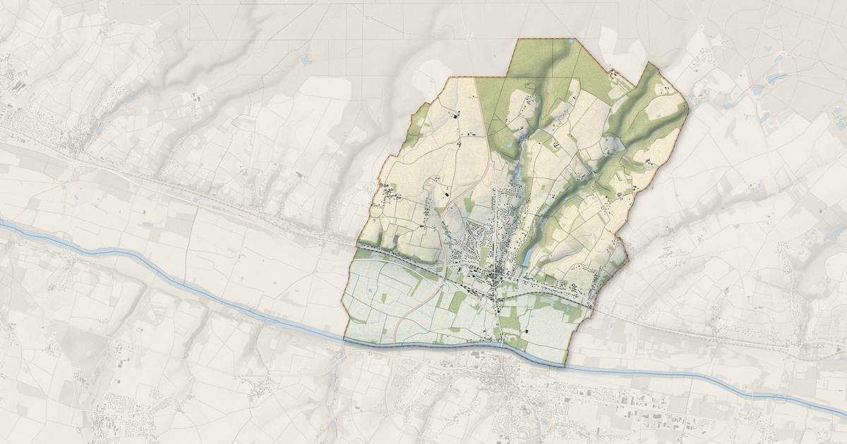 Portrait cartographique de La Croix-en-Touraine : relief, eau, forêts, bâti et voies, calculés à partir des données de l'IGN