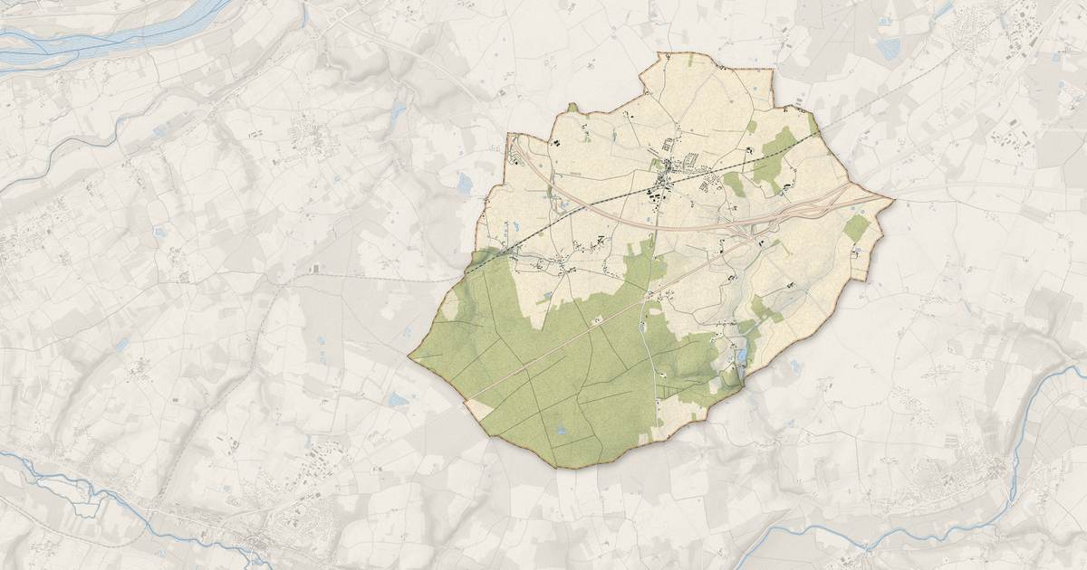 Portrait cartographique de Druye : relief, eau, forêts, bâti et voies, calculés à partir des données de l'IGN