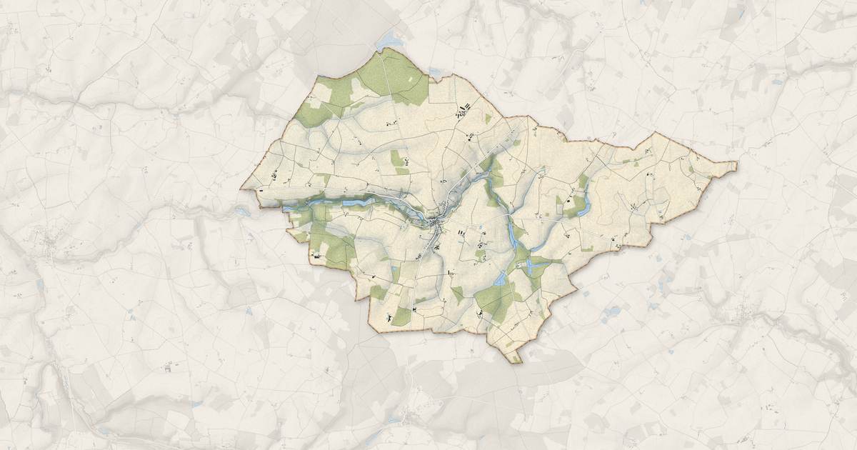 Portrait cartographique de Les Hermites : relief, eau, forêts, bâti et voies, calculés à partir des données de l'IGN