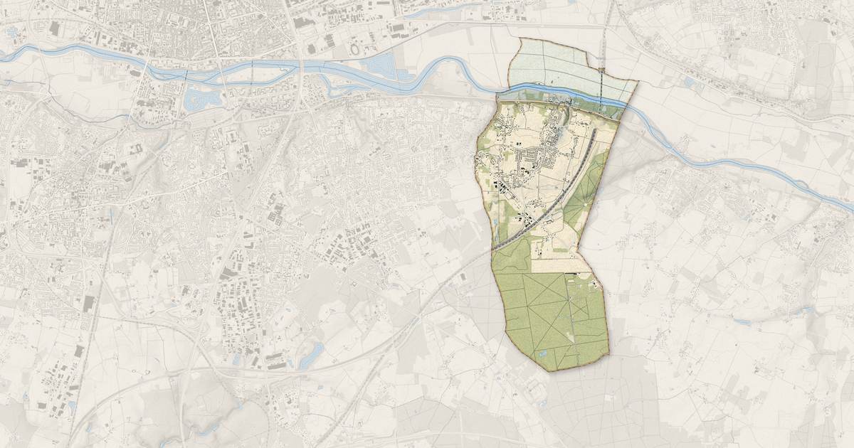 Portrait cartographique de Larçay : relief, eau, forêts, bâti et voies, calculés à partir des données de l'IGN