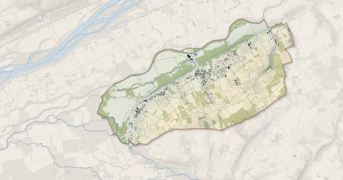 Portrait cartographique de Lignières-de-Touraine : relief, eau, forêts, bâti et voies, calculés à partir des données de l'IGN