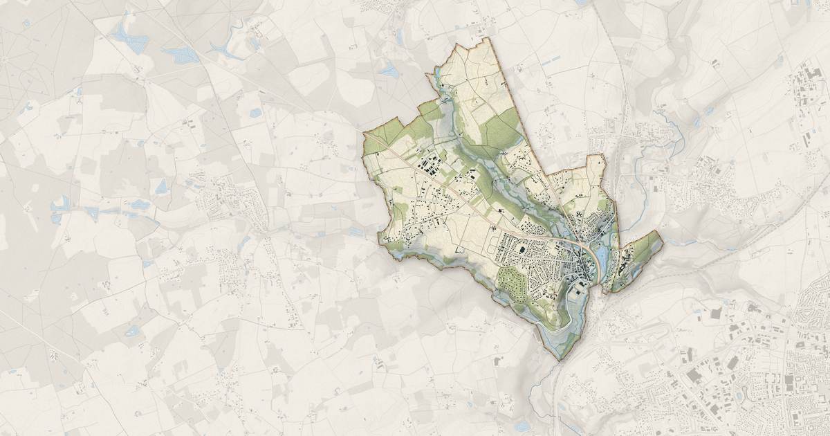 Portrait cartographique de La Membrolle-sur-Choisille : relief, eau, forêts, bâti et voies, calculés à partir des données de l'IGN