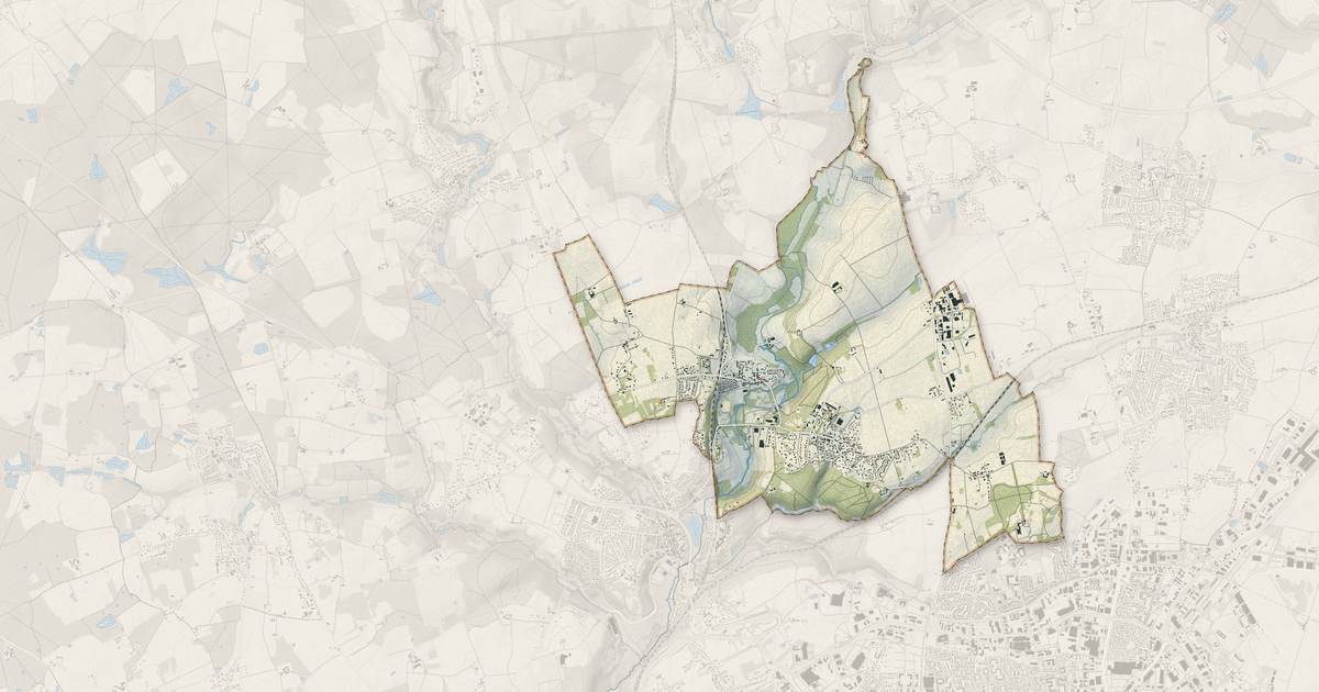 Portrait cartographique de Mettray : relief, eau, forêts, bâti et voies, calculés à partir des données de l'IGN