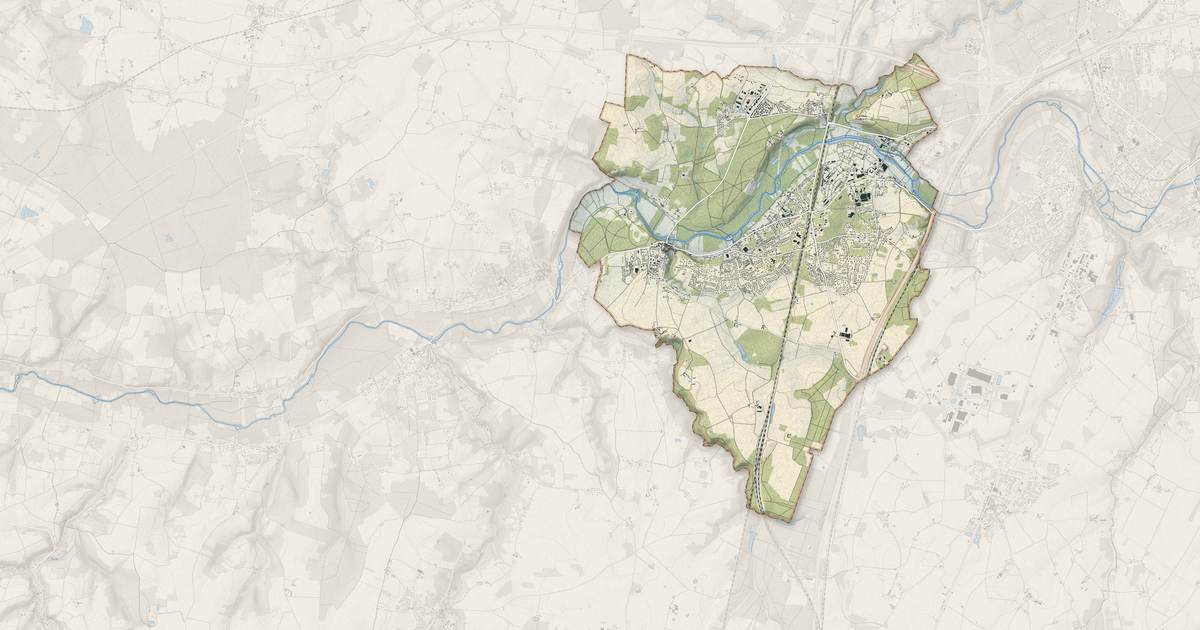 Portrait cartographique de Monts : relief, eau, forêts, bâti et voies, calculés à partir des données de l'IGN