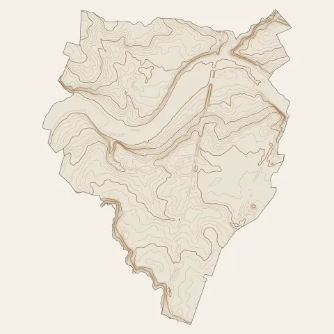 Monts : courbes de niveau