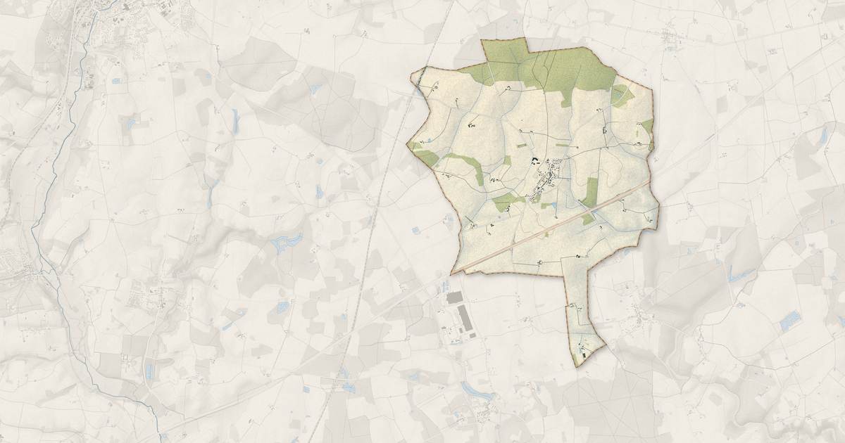 Portrait cartographique de Morand : relief, eau, forêts, bâti et voies, calculés à partir des données de l'IGN