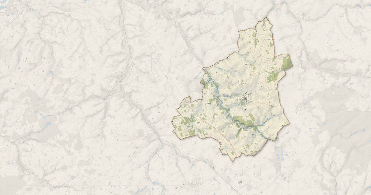 Portrait cartographique de Neuvy-le-Roi : relief, eau, forêts, bâti et voies, calculés à partir des données de l'IGN