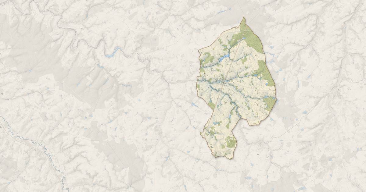 Portrait cartographique de Nouans-les-Fontaines : relief, eau, forêts, bâti et voies, calculés à partir des données de l'IGN