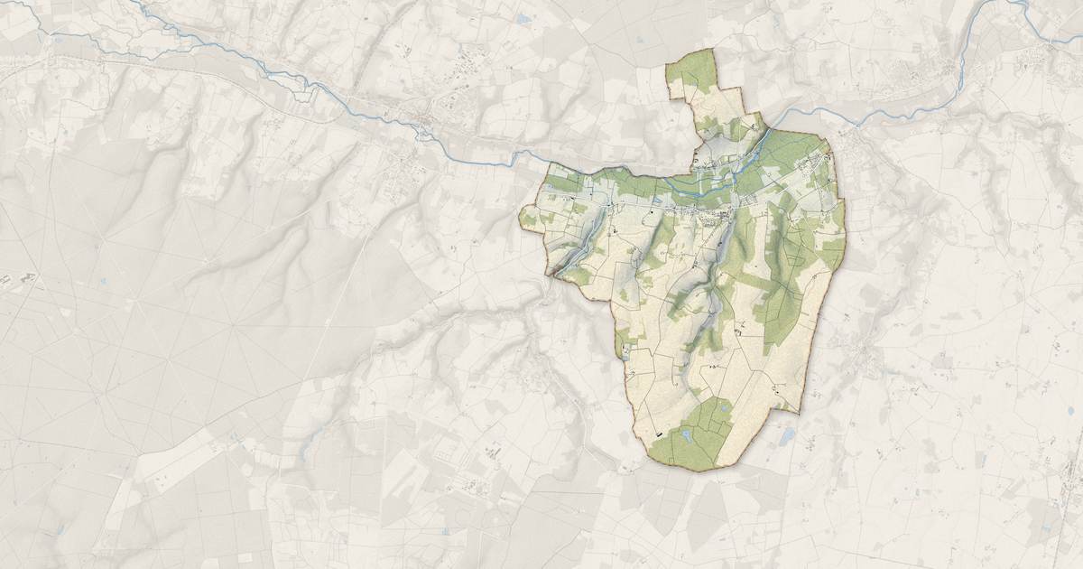 Portrait cartographique de Saché : relief, eau, forêts, bâti et voies, calculés à partir des données de l'IGN