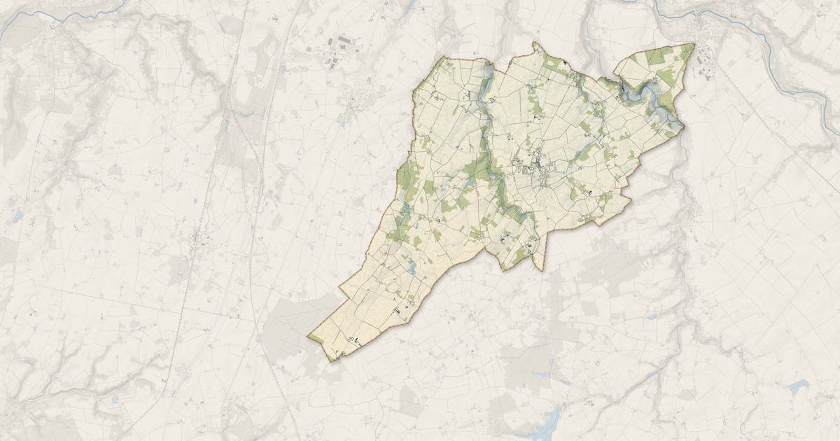 Portrait cartographique de Saint-Branchs : relief, eau, forêts, bâti et voies, calculés à partir des données de l'IGN
