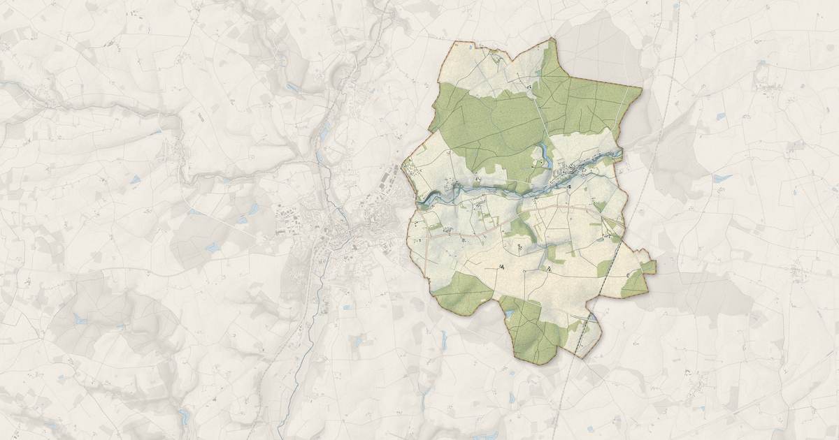 Portrait cartographique de Saunay : relief, eau, forêts, bâti et voies, calculés à partir des données de l'IGN