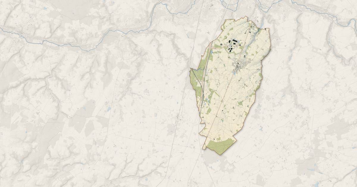 Portrait cartographique de Sorigny : relief, eau, forêts, bâti et voies, calculés à partir des données de l'IGN