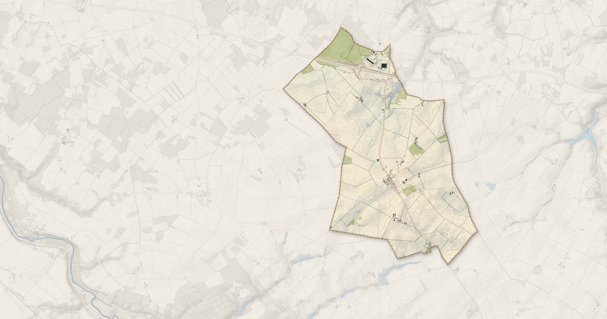 Portrait cartographique de Sublaines : relief, eau, forêts, bâti et voies, calculés à partir des données de l'IGN