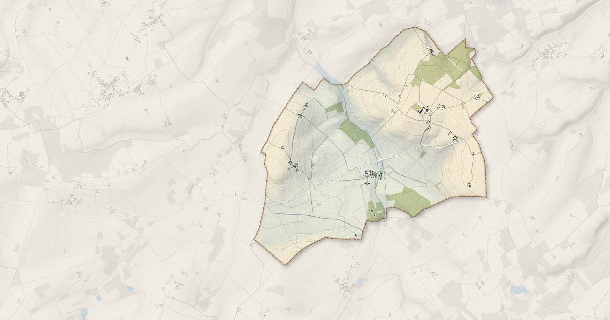 Portrait cartographique de Verneuil-le-Château : relief, eau, forêts, bâti et voies, calculés à partir des données de l'IGN