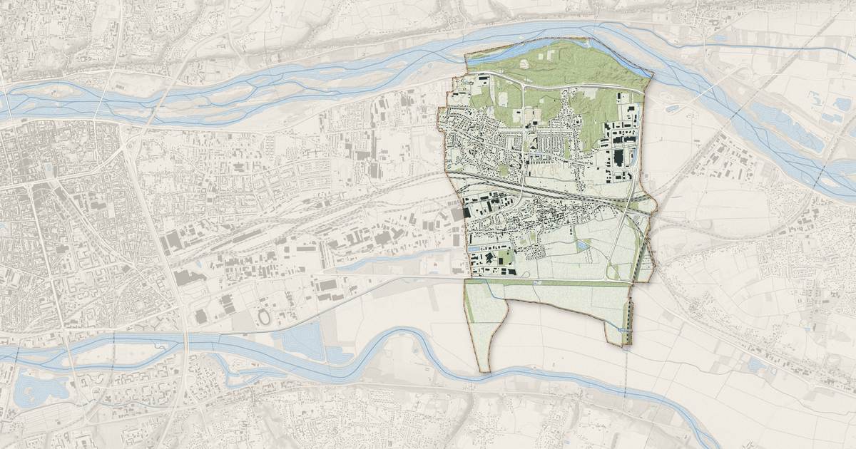Portrait cartographique de La Ville-aux-Dames : relief, eau, forêts, bâti et voies, calculés à partir des données de l'IGN