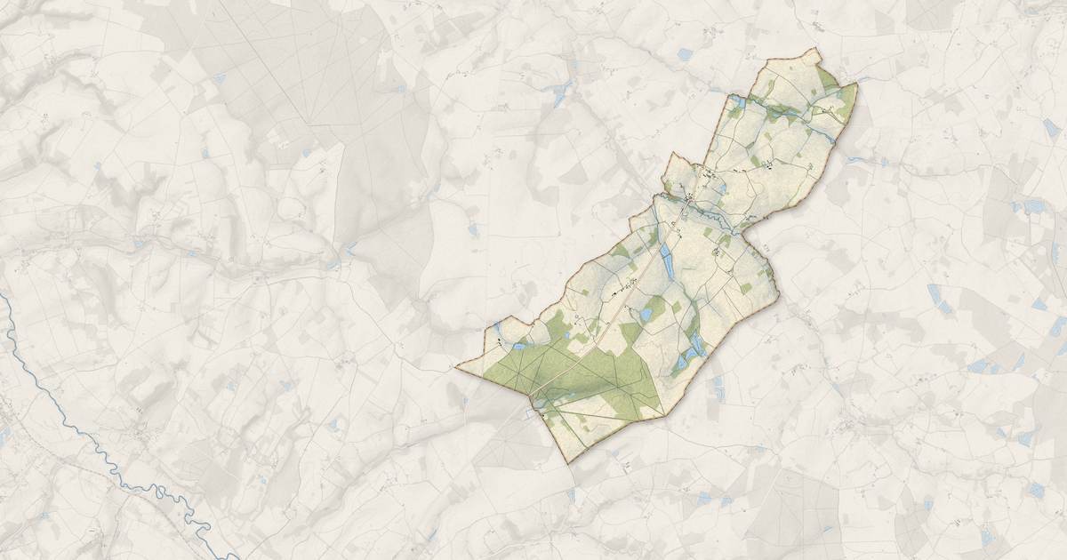 Portrait cartographique de Villedômain : relief, eau, forêts, bâti et voies, calculés à partir des données de l'IGN