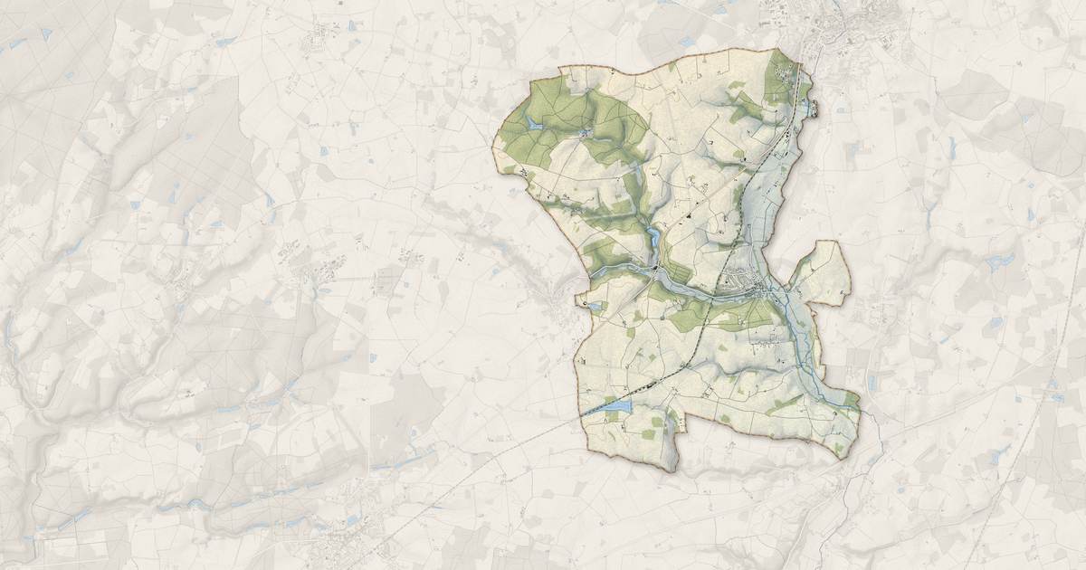 Portrait cartographique de Villedômer : relief, eau, forêts, bâti et voies, calculés à partir des données de l'IGN