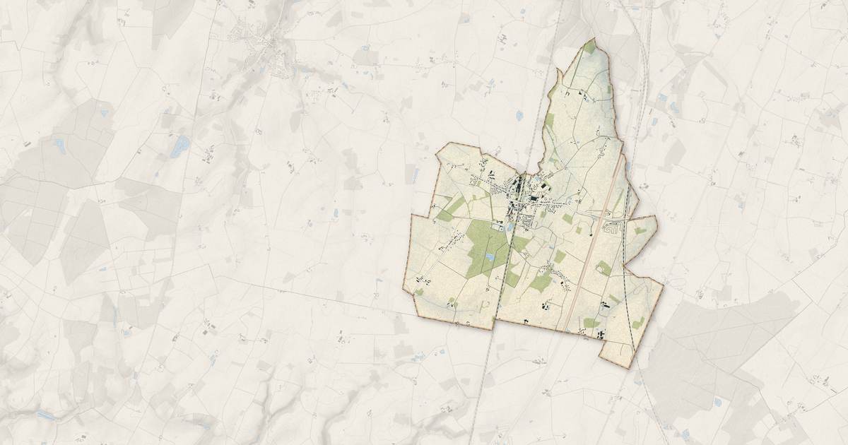 Portrait cartographique de Villeperdue : relief, eau, forêts, bâti et voies, calculés à partir des données de l'IGN