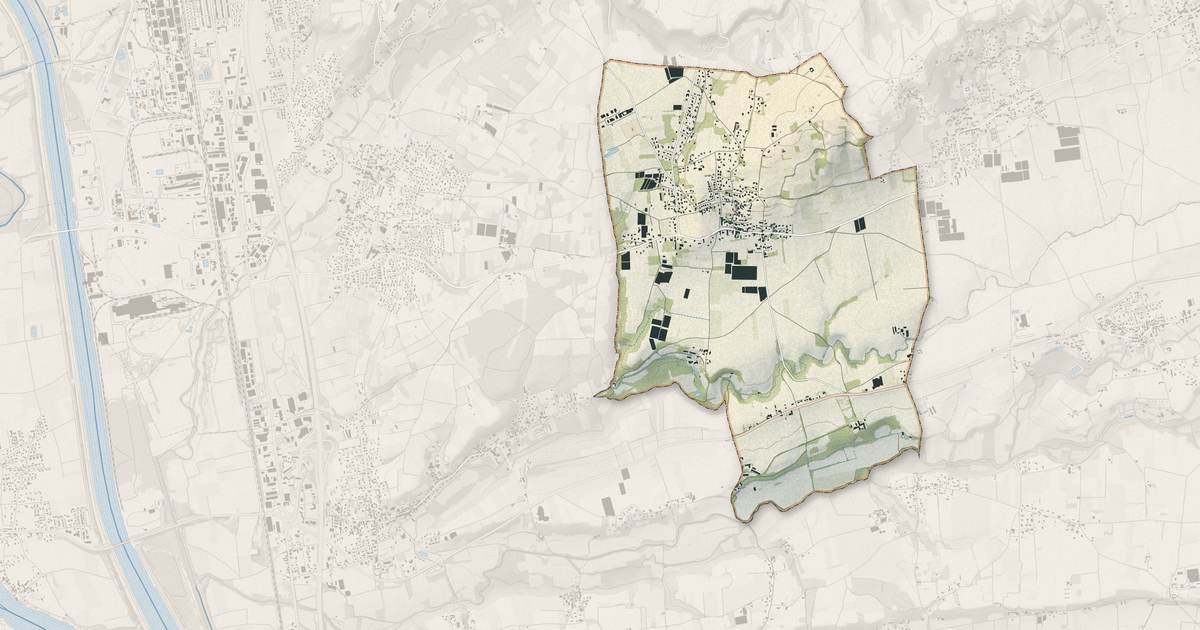 Portrait cartographique de Agnin : relief, eau, forêts, bâti et voies, calculés à partir des données de l'IGN
