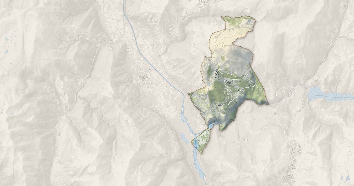 Portrait cartographique de Auris : relief, eau, forêts, bâti et voies, calculés à partir des données de l'IGN