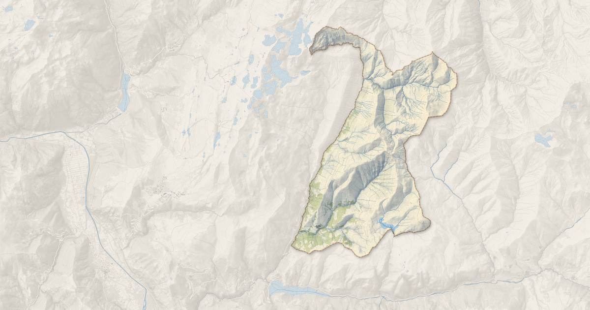 Portrait cartographique de Besse : relief, eau, forêts, bâti et voies, calculés à partir des données de l'IGN