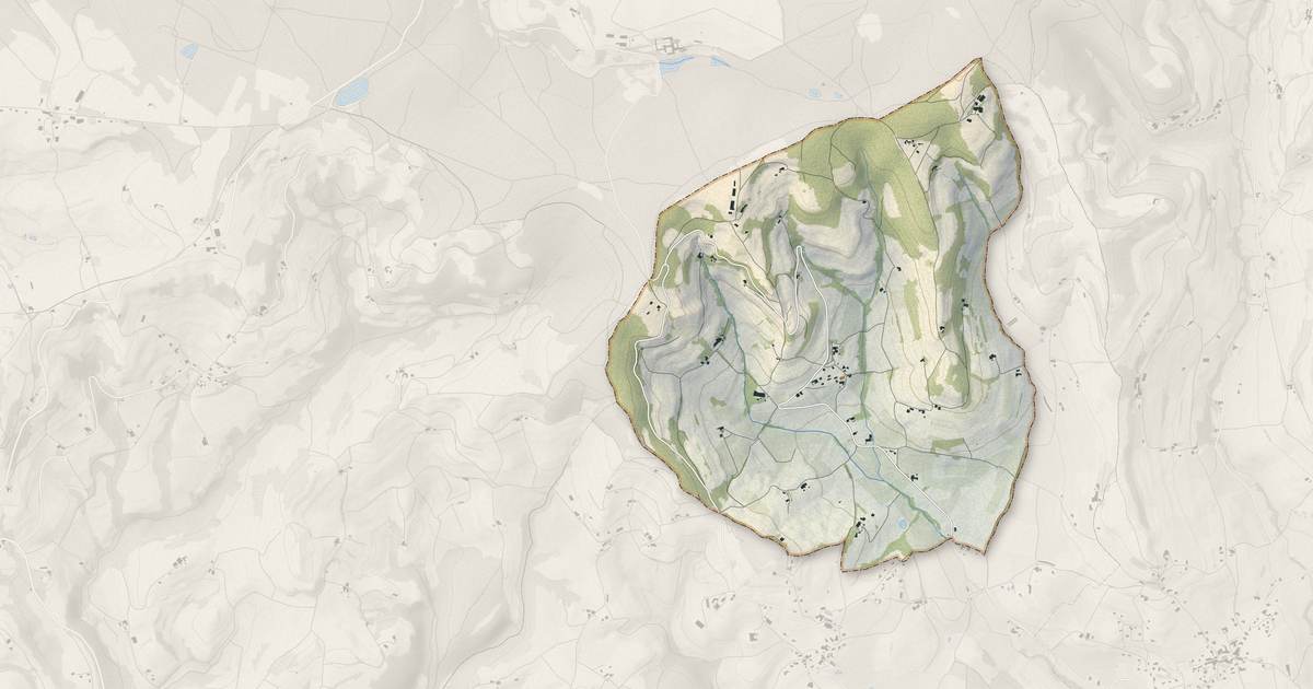 Portrait cartographique de Bessins : relief, eau, forêts, bâti et voies, calculés à partir des données de l'IGN