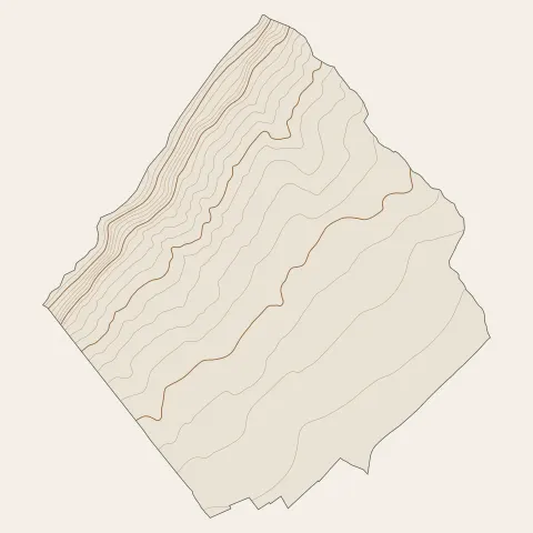 Biviers : courbes de niveau