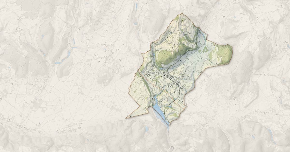 Portrait cartographique de Châbons : relief, eau, forêts, bâti et voies, calculés à partir des données de l'IGN