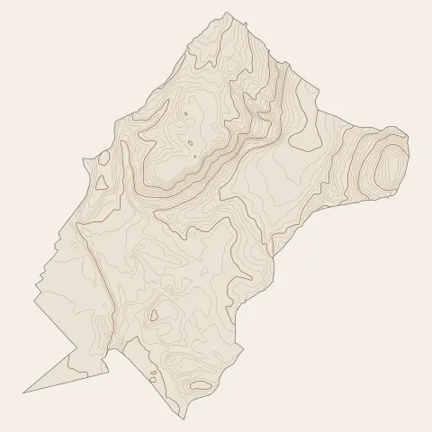 Châbons : courbes de niveau