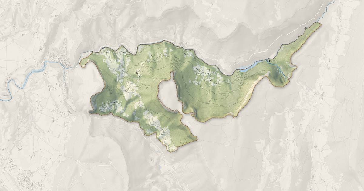 Portrait cartographique de Châtelus : relief, eau, forêts, bâti et voies, calculés à partir des données de l'IGN