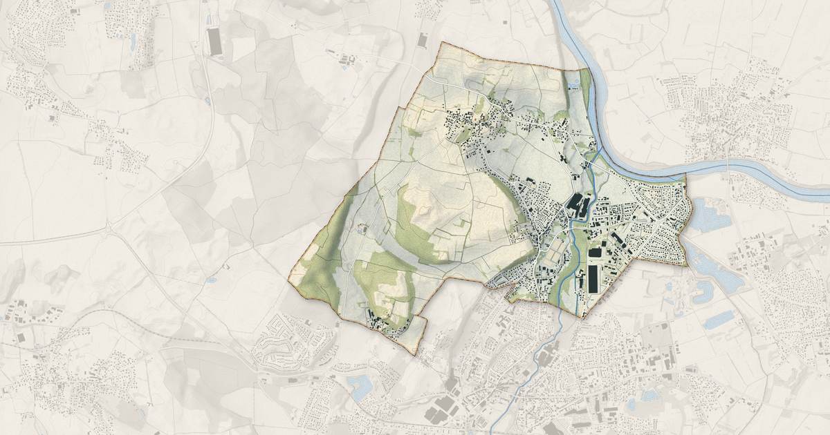 Portrait cartographique de Chavanoz : relief, eau, forêts, bâti et voies, calculés à partir des données de l'IGN