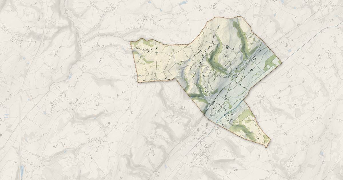 Portrait cartographique de Chélieu : relief, eau, forêts, bâti et voies, calculés à partir des données de l'IGN