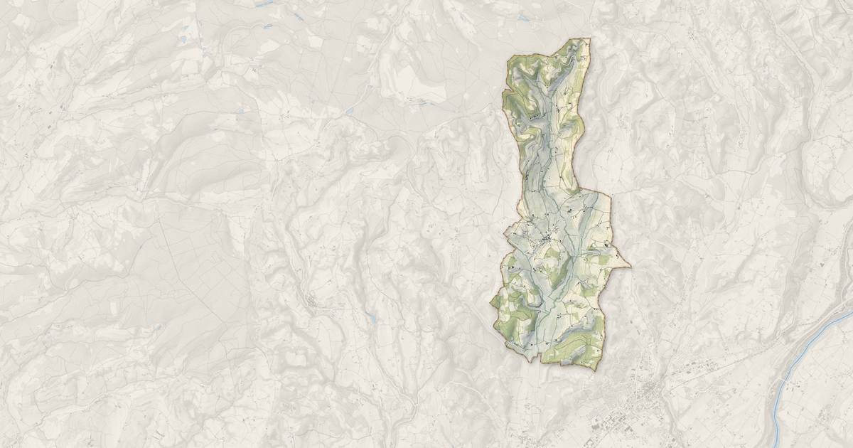 Portrait cartographique de Chevrières : relief, eau, forêts, bâti et voies, calculés à partir des données de l'IGN