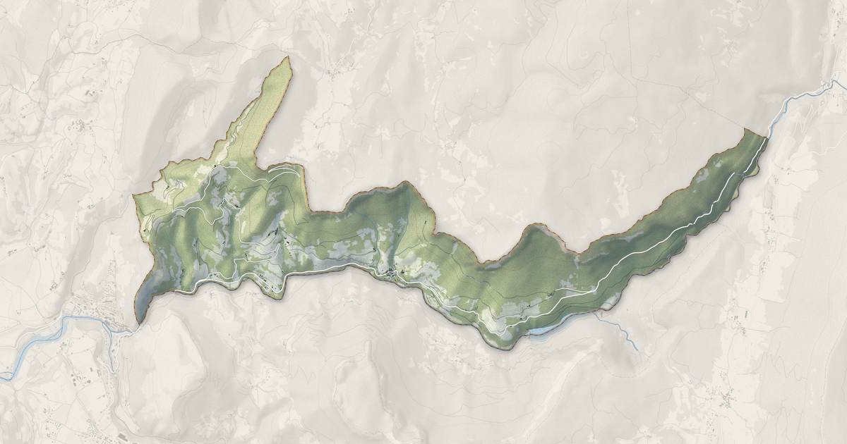 Portrait cartographique de Choranche : relief, eau, forêts, bâti et voies, calculés à partir des données de l'IGN