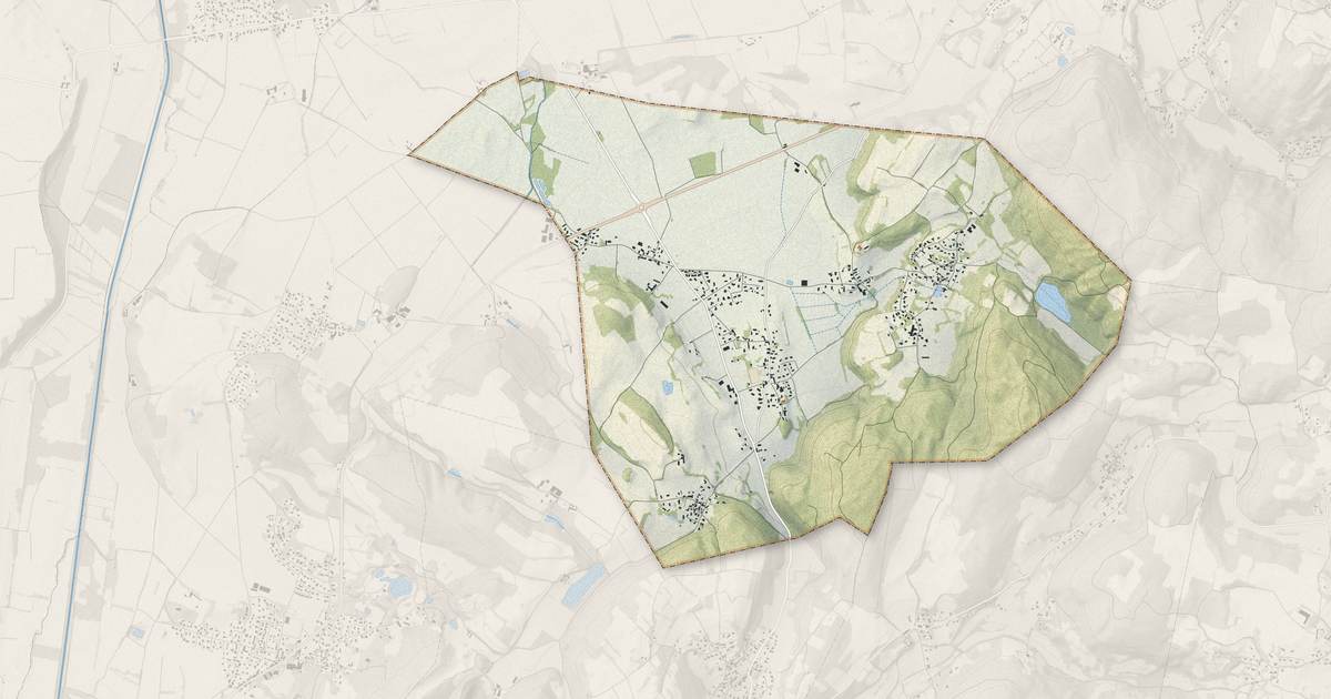 Portrait cartographique de Chozeau : relief, eau, forêts, bâti et voies, calculés à partir des données de l'IGN