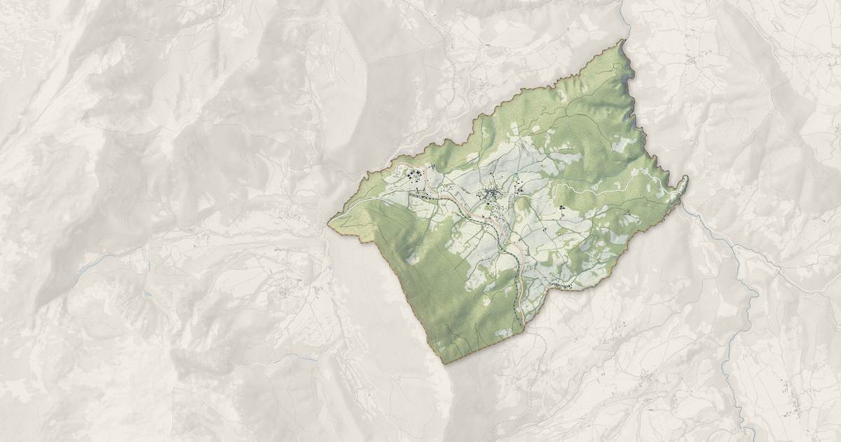 Portrait cartographique de Clelles : relief, eau, forêts, bâti et voies, calculés à partir des données de l'IGN